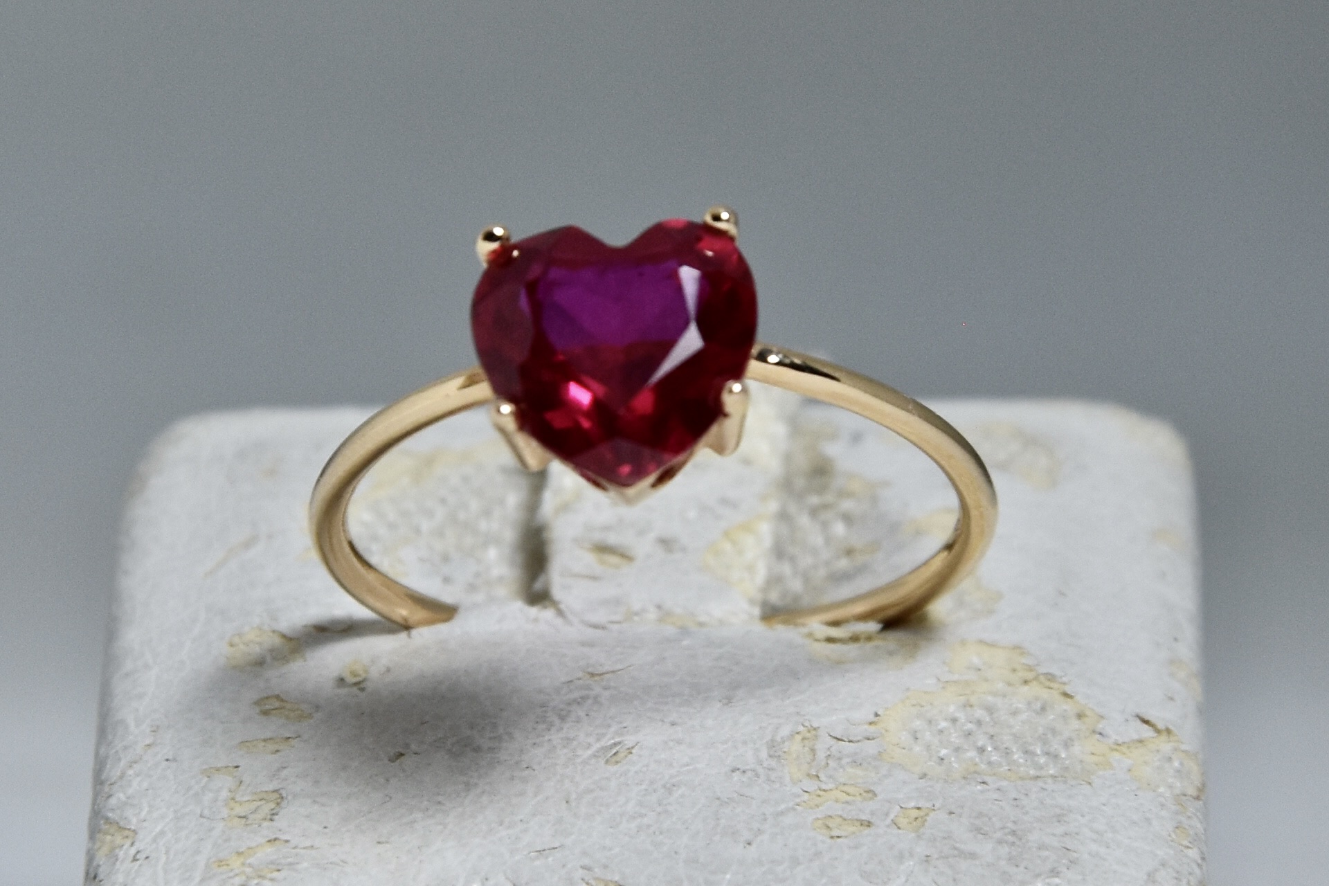 Immagine di ANELLO CUORE PIETRA SINTETICA
